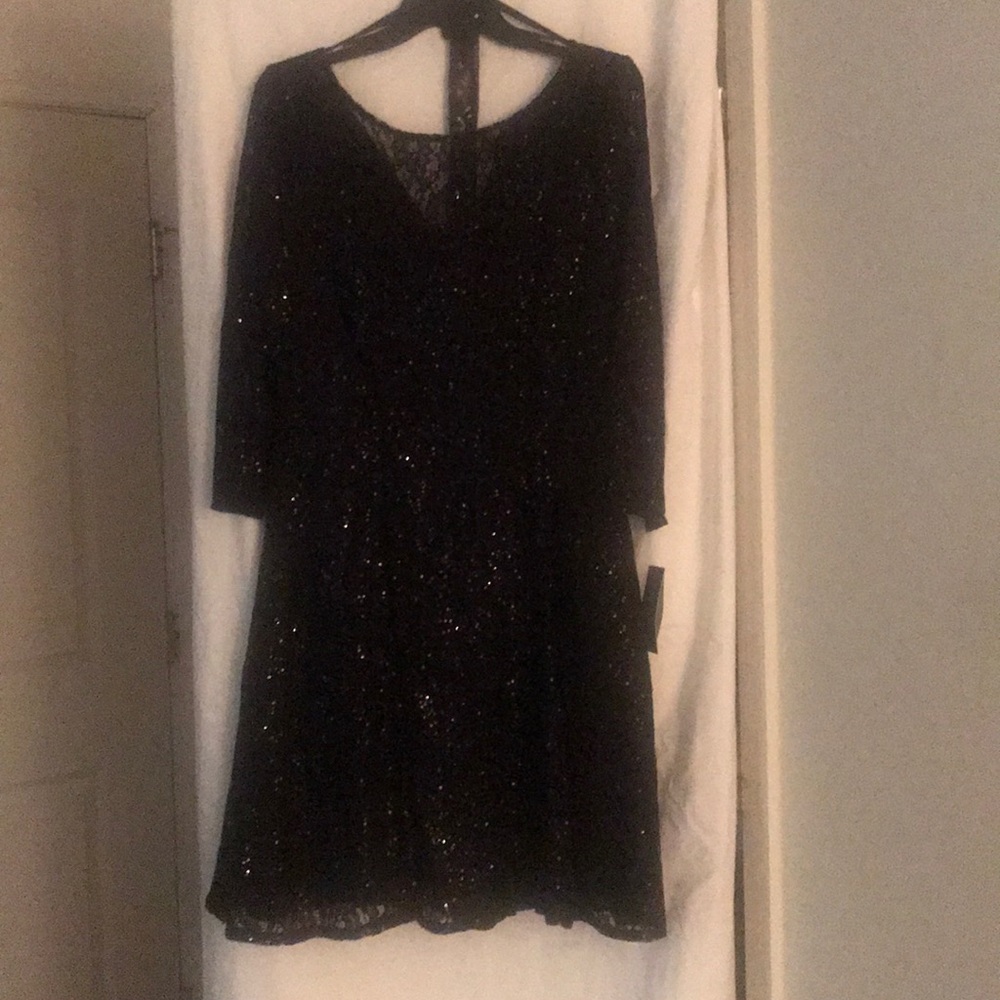 Black sequence Dress With matching choker